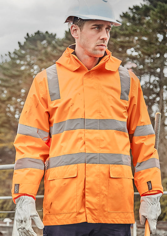 Unisex Hi Vis VIC Rail 4 In 1 Waterproof Jacket - ZJ580 - syzmik-0