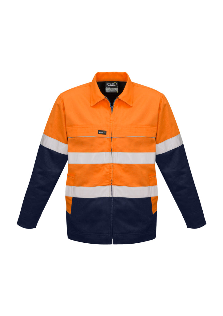 Mens Hi Vis Cotton Drill Jacket - ZJ590 - syzmik-1