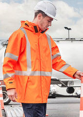 Mens Hi Vis X Back Heavy Duty Waterproof Jacket - ZJ620-AU - syzmik-0
