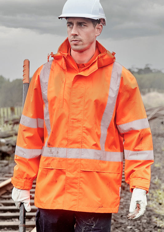 Mens Hi Vis X Back Ultralite Waterproof Jacket - ZJ657-AU - syzmik-0