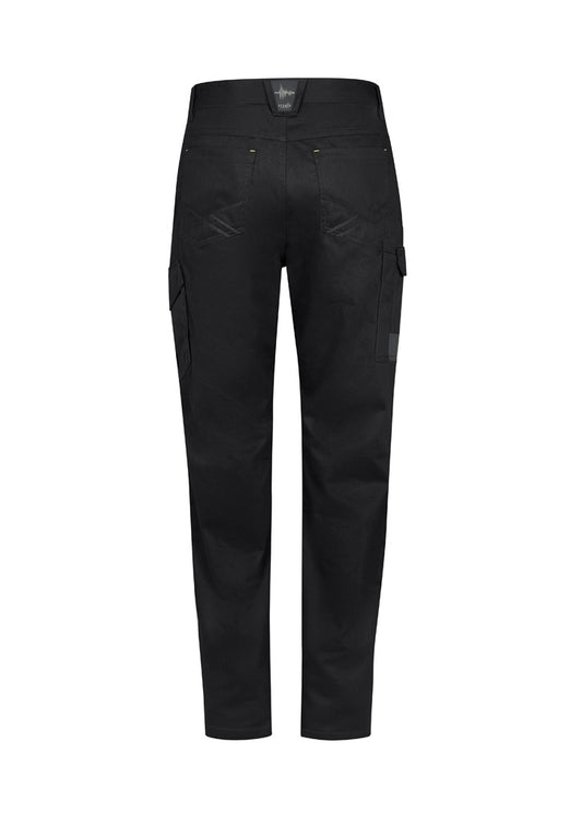 Syzmik ZP145S Mens Summer Cargo Pant (Stout) in Black - back view