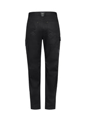 Syzmik ZP145S Mens Summer Cargo Pant (Stout) in Black - back view