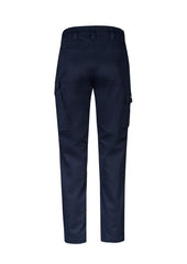 Syzmik ZP230 Mens Essential Basic Stretch Cargo Pant in Navy - back view