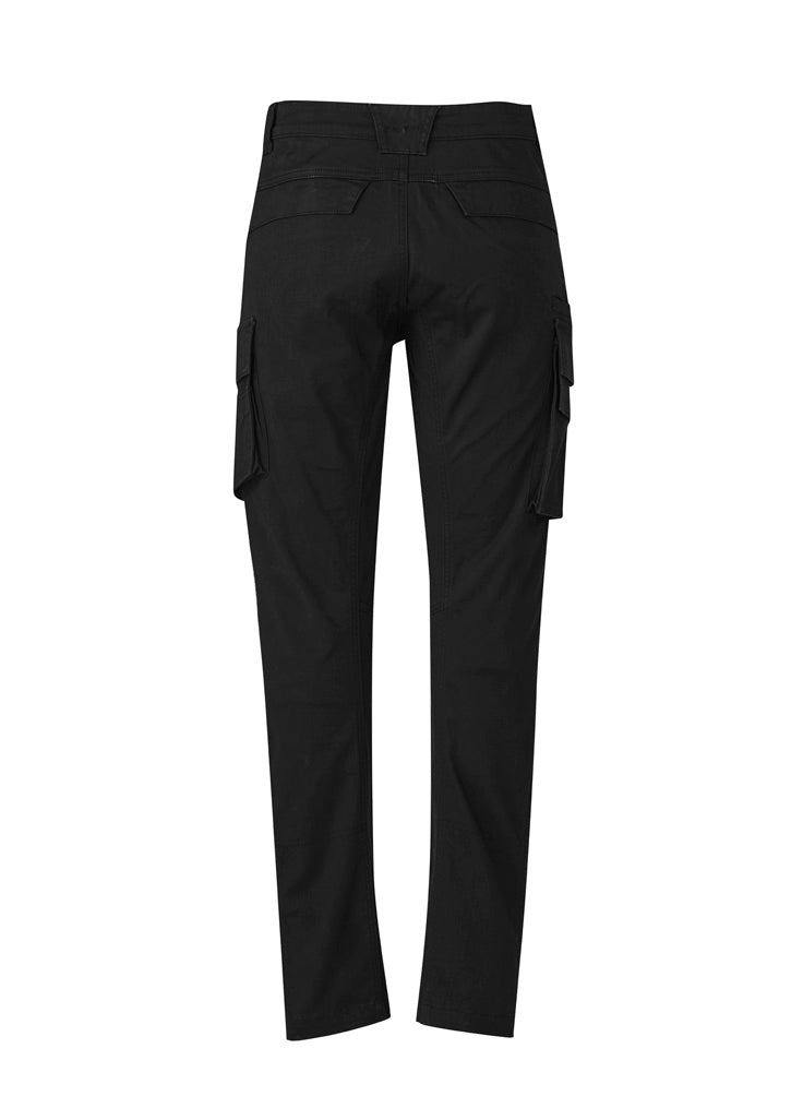 Syzmik ZP360 Mens Streetworx Curved Cargo Pant in Black - back view