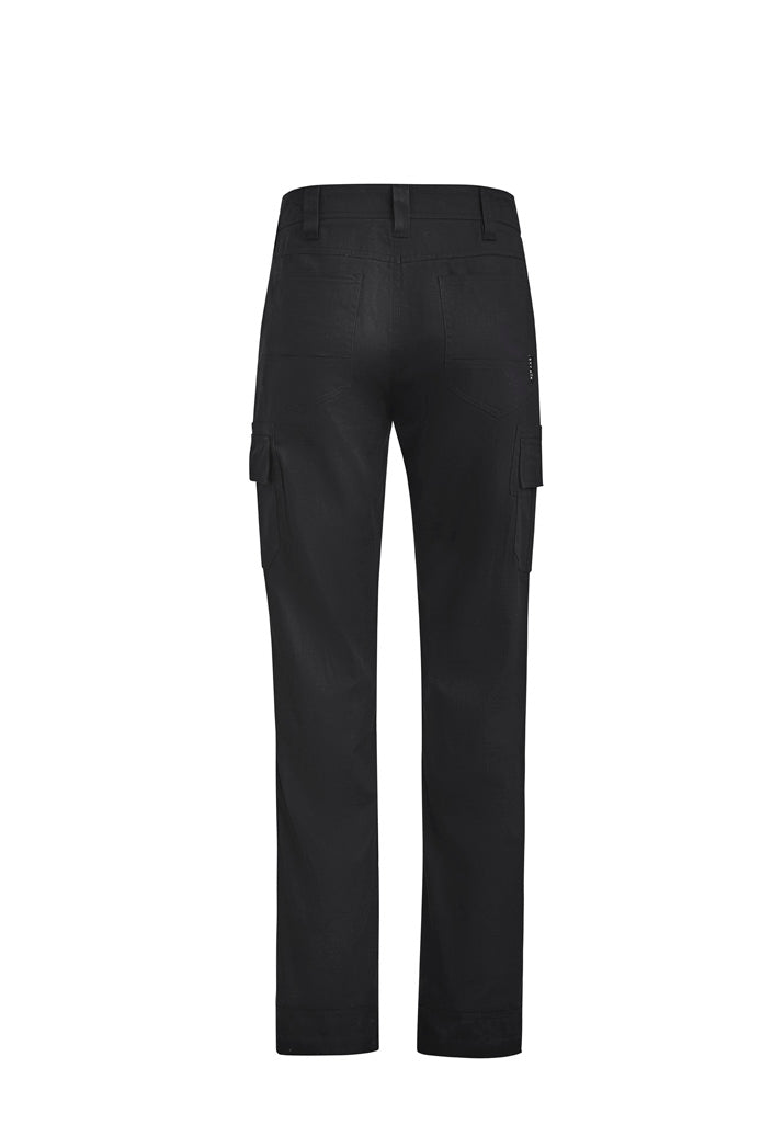 Syzmik ZP505 Mens Lightweight Drill Cargo Pant in Black - back view