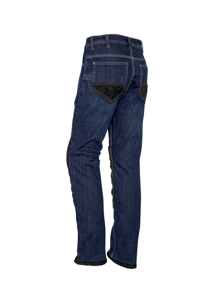 Syzmik ZP508 Mens CORDURA® Stretch Denim Work Jean in Denim - back view