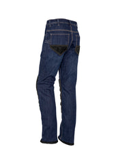 Syzmik ZP508 Mens CORDURA® Stretch Denim Work Jean in Denim - back view
