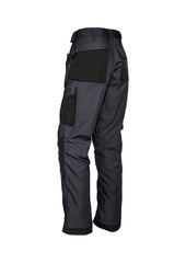 Syzmik ZP509 Mens Ultralite Multi-Pocket Pant in Charcoal/Black - back view