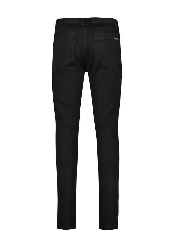 Syzmik ZP540 Mens Streetworx Stretch Jean in Black - back view