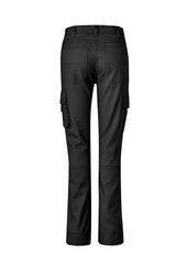 Syzmik ZP704 Womens Rugged Cooling Cargo Pant in Black - back view