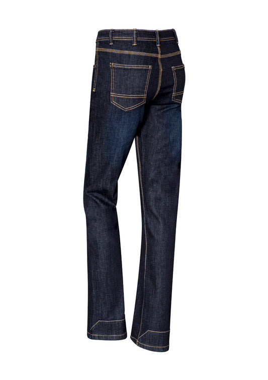Syzmik ZP707 Womens Stretch Denim Work Jean in Denim - back view