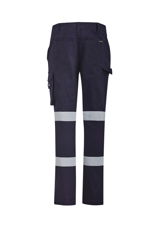 Syzmik ZP720 Womens Bio Motion Taped Pant in Navy - back view