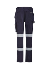 Syzmik ZP720 Womens Bio Motion Taped Pant in Navy - back view