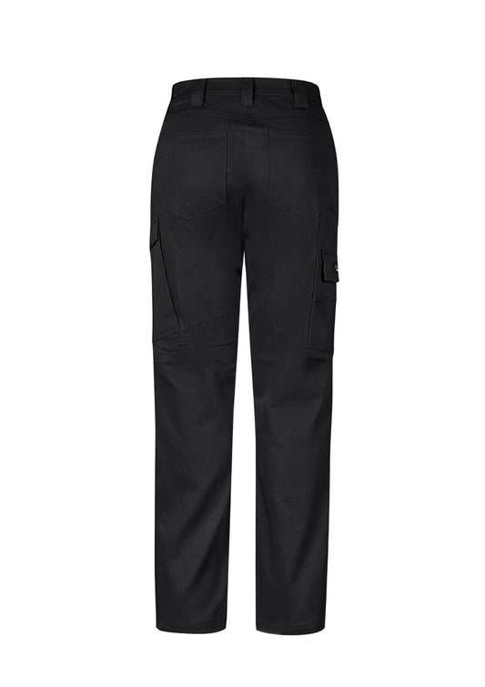 Syzmik ZP730 Womens Essential Basic Stretch Cargo Pant in Black - back view