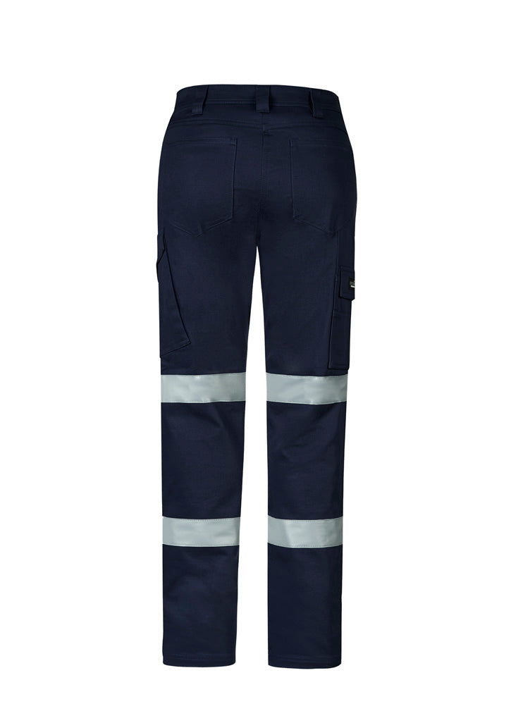 Syzmik ZP733 Womens Essential Stretch Taped Cargo Pant in Navy - back view