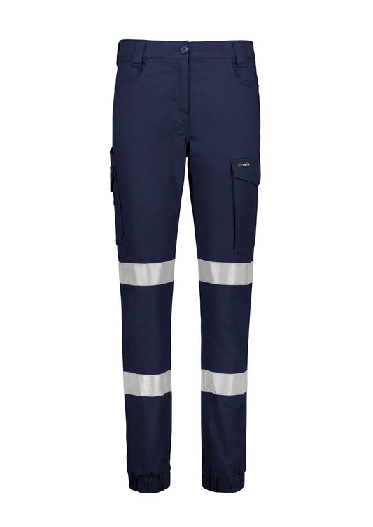 Syzmik ZP735 Womens Essential Stretch Taped Cargo Pant - Cuffed in Navy