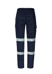 Syzmik ZP923 Mens Essential Stretch Taped Cargo Pant in Navy - back view