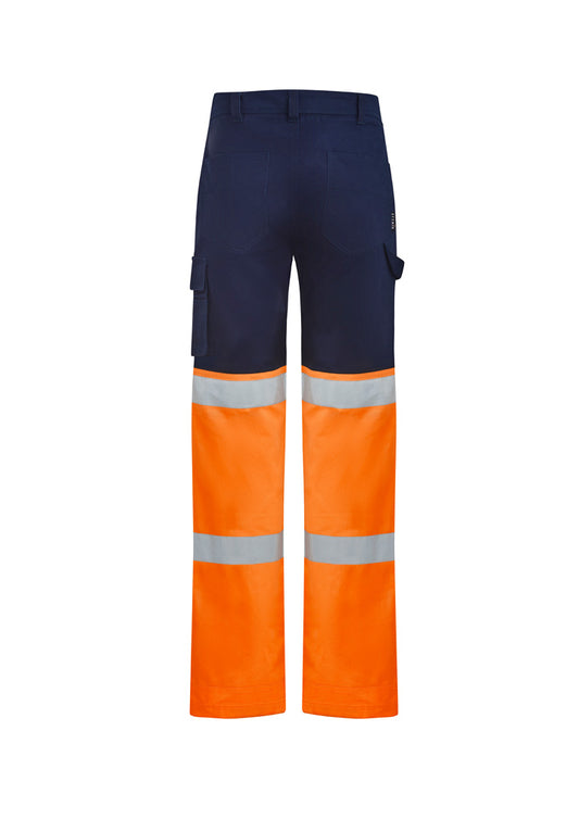 Syzmik ZP980 Mens Bio Motion Hi Vis Taped Pant in Orange/Navy - back view