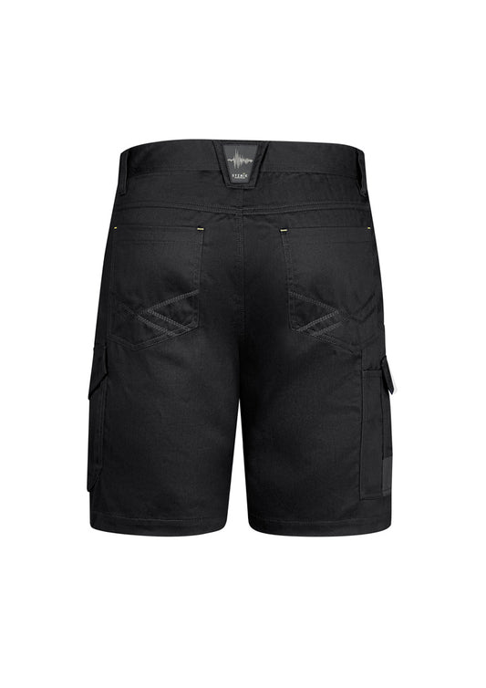 Syzmik ZS146 Mens Summer Cargo Short in Black - back view