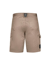 Syzmik ZS146 Mens Summer Cargo Short in Khaki - back view