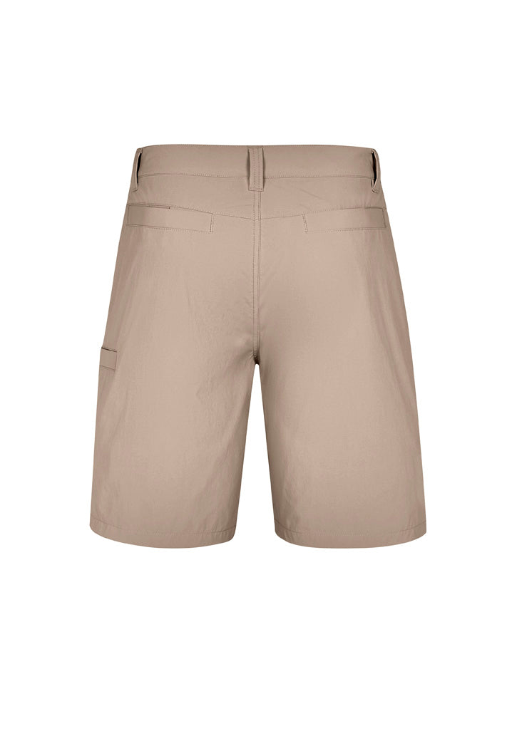 Syzmik ZS180 Mens Lightweight Outdoor Short in Khaki - back view