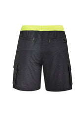 Syzmik ZS240 Mens Streetworx Board Short in Grey Marle - back view