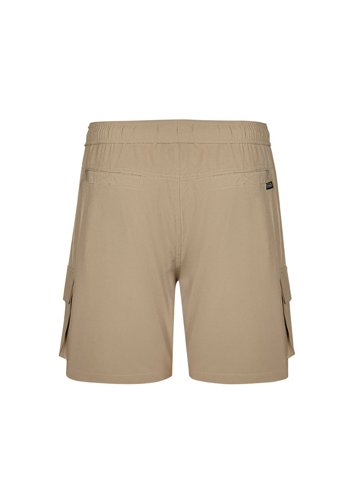 Syzmik ZS240 Mens Streetworx Board Short in Khaki - back view