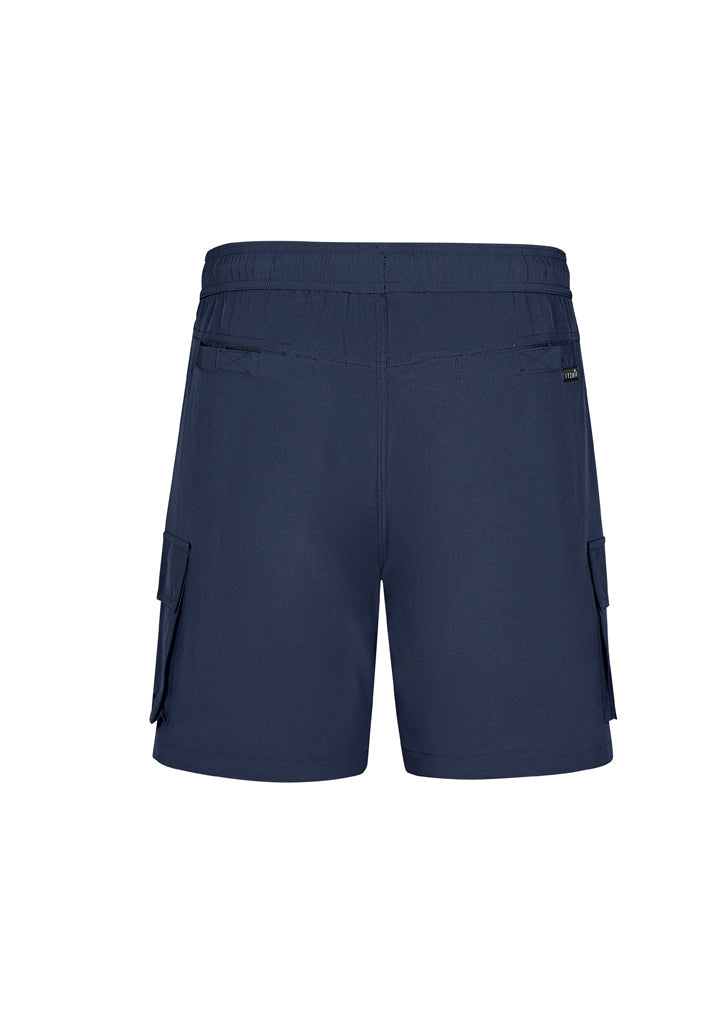 Syzmik ZS240 Mens Streetworx Board Short in Navy - back view