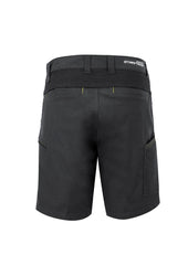 Syzmik ZS340 Mens Streetworx Stretch Short in Charcoal - back view