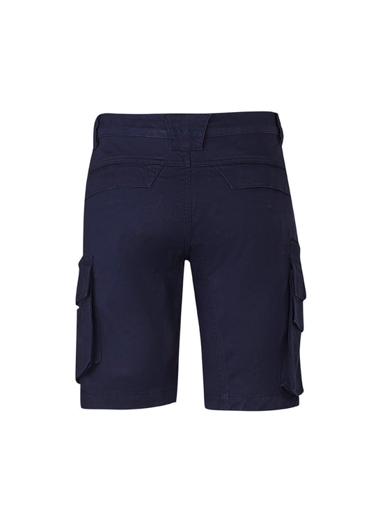 Syzmik ZS360 Mens Streetworx Curved Cargo Short in Navy - back view