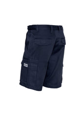 Syzmik ZS502 Mens Basic Cargo Short in Navy - back view