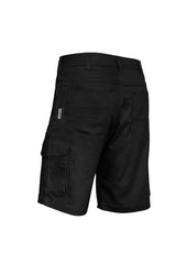 Syzmik ZS505 Mens Rugged Cooling Vented Short in Black - back view