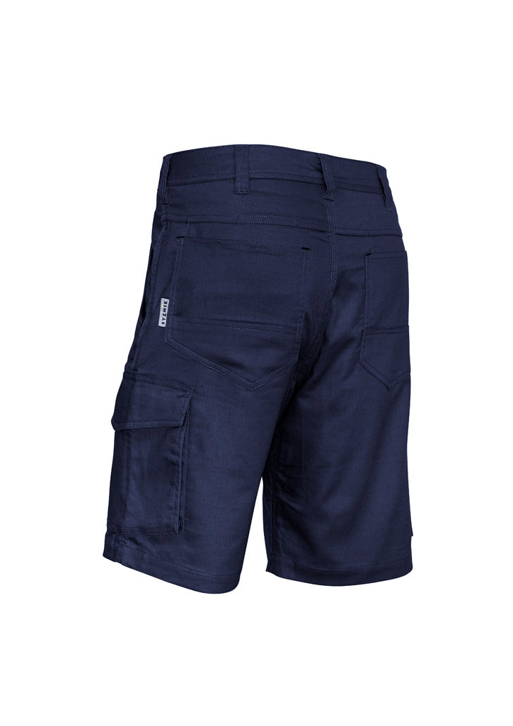 Syzmik ZS505 Mens Rugged Cooling Vented Short in Navy - back view