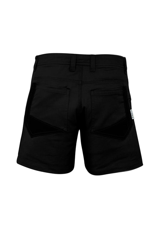 Syzmik ZS507 Mens Rugged Cooling Short Short in Black - back view