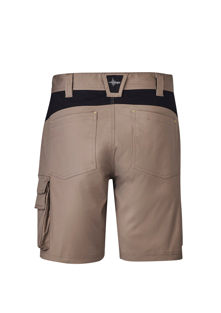 Syzmik ZS550 Mens Streetworx Tough Short in Khaki - back view