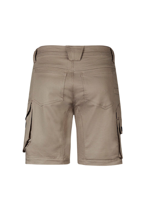 Syzmik ZS605 Mens Rugged Cooling Stretch Short in Khaki - back view