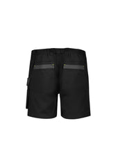 Syzmik ZS607 Mens Rugged Cooling Stretch Short Short in Black - back view