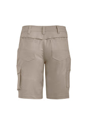 Syzmik ZS704 Womens Rugged Cooling Vented Short in Khaki - back view