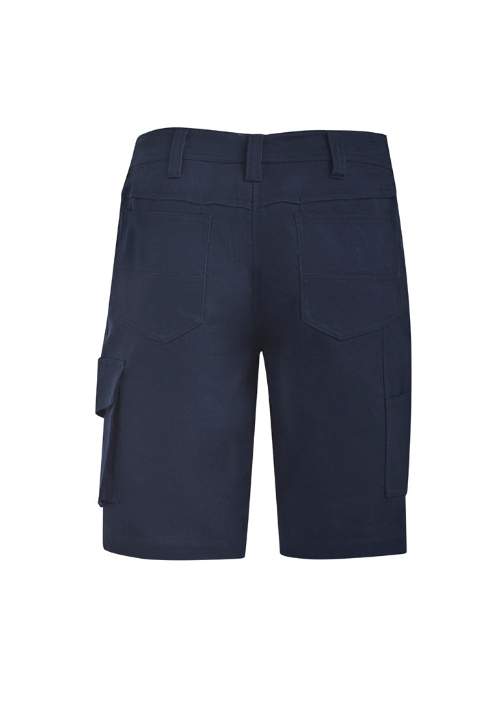 Syzmik ZS704 Womens Rugged Cooling Vented Short in Navy - back view