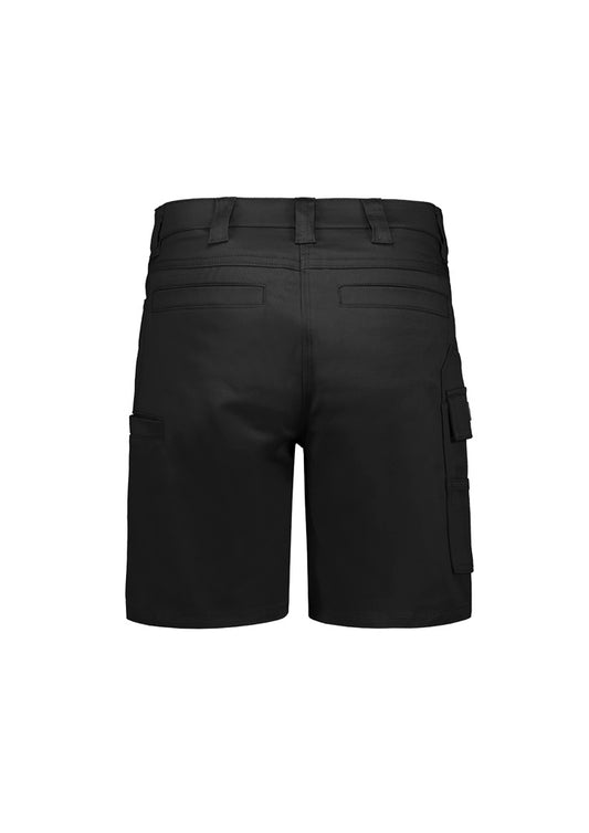 Syzmik ZS735 Womens Essential Stretch Cargo Short in Black - back view