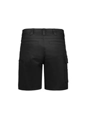 Syzmik ZS735 Womens Essential Stretch Cargo Short in Black - back view