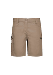 Syzmik ZS735 Womens Essential Stretch Cargo Short in Khaki