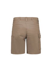 Syzmik ZS735 Womens Essential Stretch Cargo Short in Khaki - back view