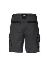 Syzmik ZS822 Mens Streetworx Heritage Short in Charcoal - back view