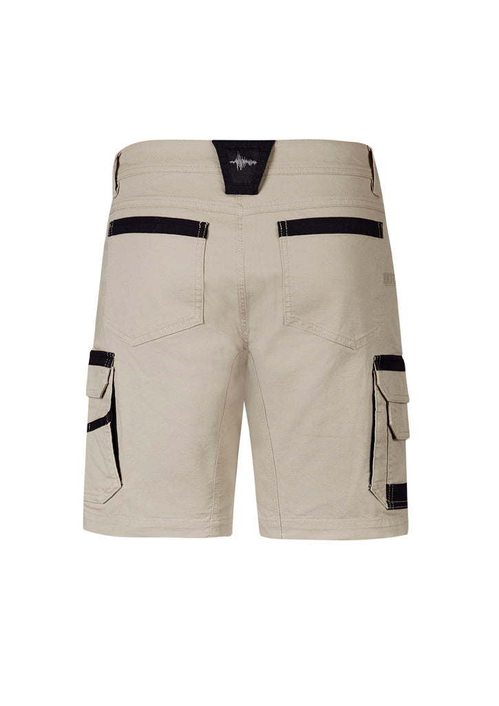 Syzmik ZS822 Mens Streetworx Heritage Short in Stone - back view