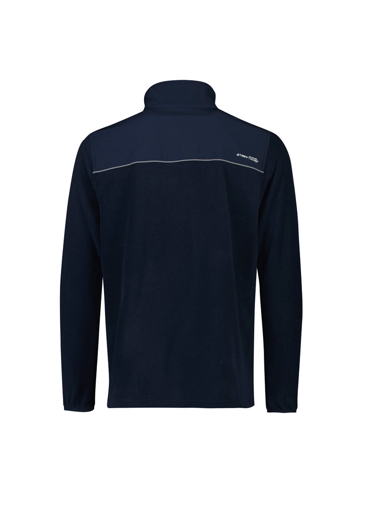 Syzmik ZT210 Unisex Streetworx Lightweight 1/4 Zip Polar Fleece in Navy - back view