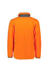 Syzmik ZT285 Unisex Streetworx Full Zip Sherpa Fleece in Orange - back view
