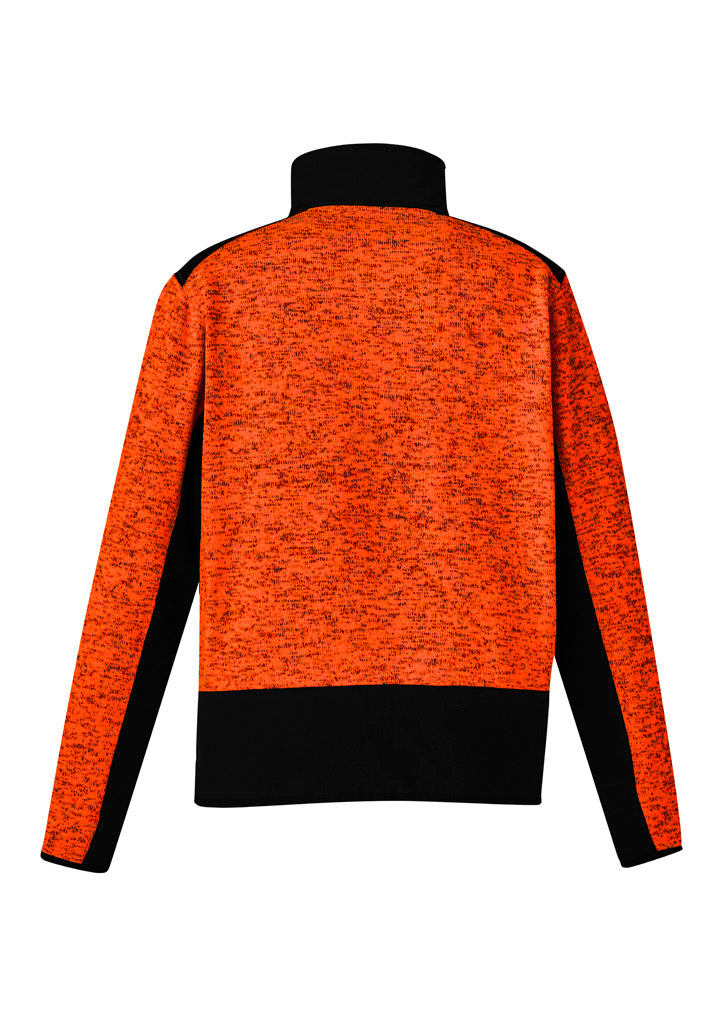 Syzmik ZT380 Unisex Streetworx Reinforced Knit 1/2 Zip Pullover in Fluoro Orange - back view