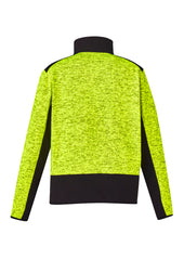 Syzmik ZT380 Unisex Streetworx Reinforced Knit 1/2 Zip Pullover in Fluoro Yellow - back view