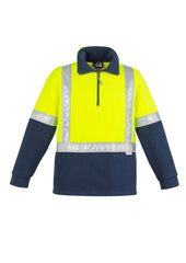 Mens Hi Vis Polar Fleece Pullover - Shoulder Taped - ZT462 - syzmik-0